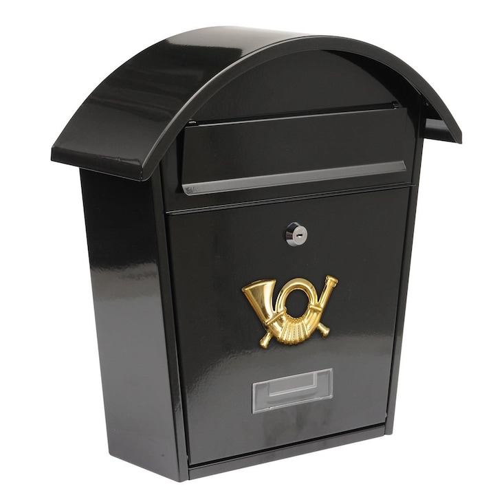 Пощенска кутия Vorel 78585, Стомана, 2 ключа, Черен, 380x320x105 мм