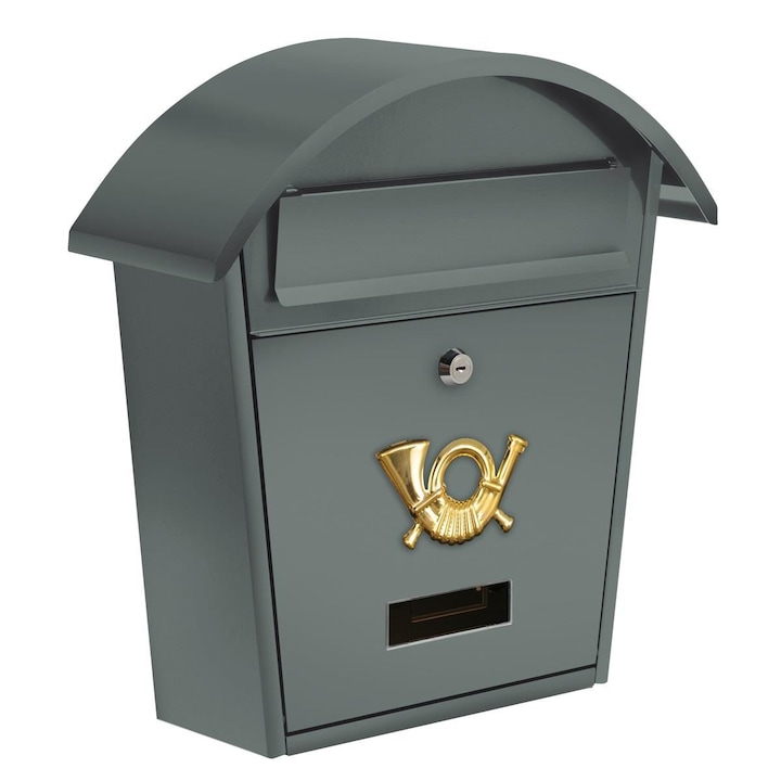 Пощенска кутия Vorel 78586, Стомана, 380 x 320 x 105 мм, 2 ключа, Сив