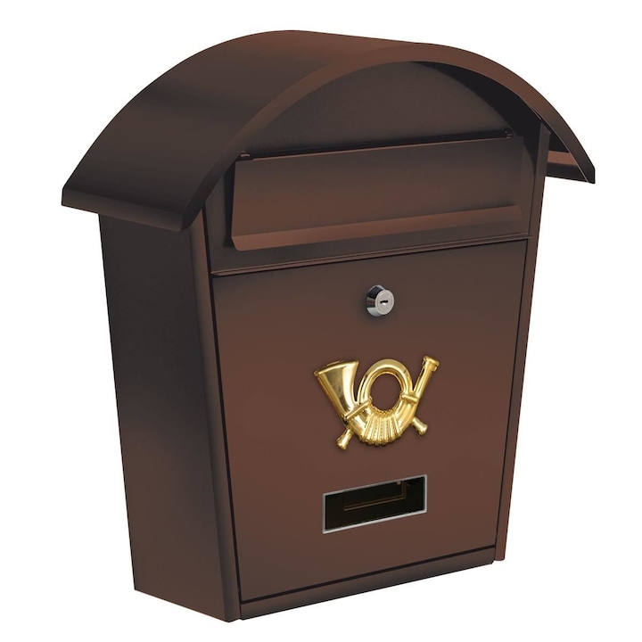 Пощенска кутия Vorel 78587, Стомана, 380 x 320 x 105 мм, 2 ключа, Кафяв