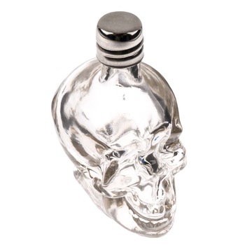 Recipient forma craniu pentru whiskey, sticla, 50ml, 6x5x9 cm Recipient forma craniu pentru whiskey, sticla, 50ml, 6x5x9 cm