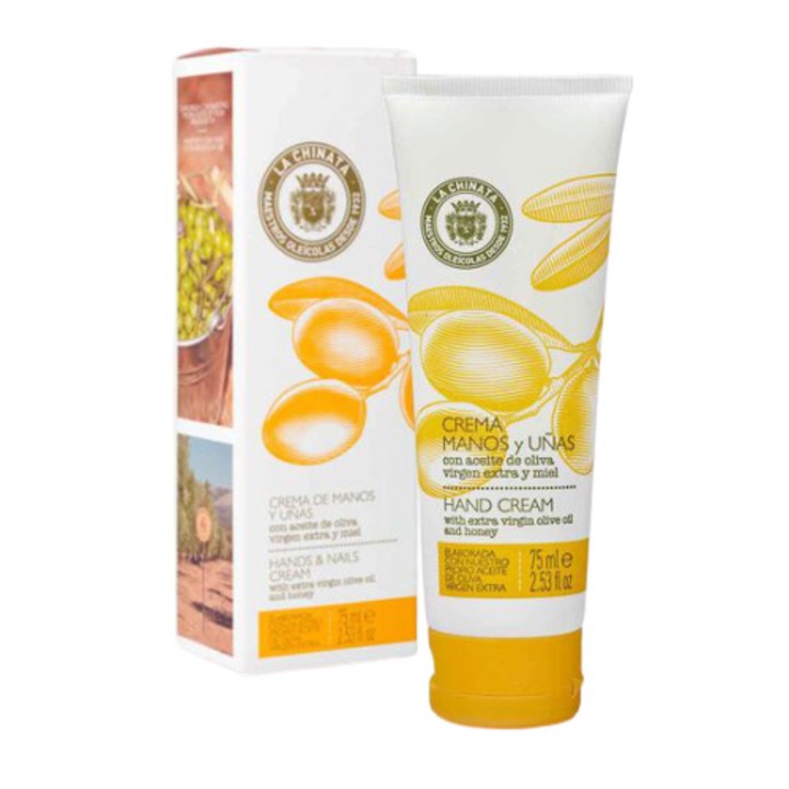 Крем за ръце и нокти La Chinata, С екстра върджин зехтин и мед, 75 мл
