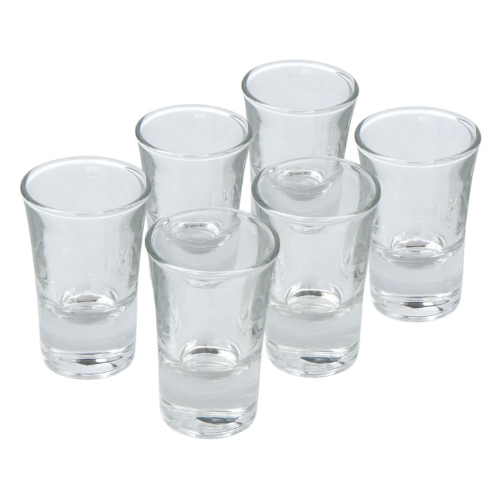 Shot Glass készlet, OffLimits, 50 ml, 4,5x3x7 cm, üveg, átlátszó