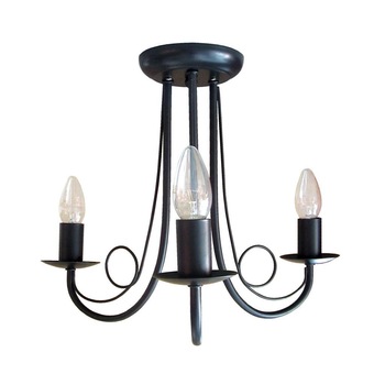 Lustra Cojom Clas 3, 3XE14, metal negru , apropiata de tavan, 40cm inaltime Lustra Cojom Clas 3, 3XE14, metal negru , apropiata de tavan, 40cm inaltime