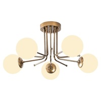 lustra cojom katy 5 5xe27 metal auriu abajur sticla sfericapropiata de tavan inaltime 35 cm imagen 4_0_
0