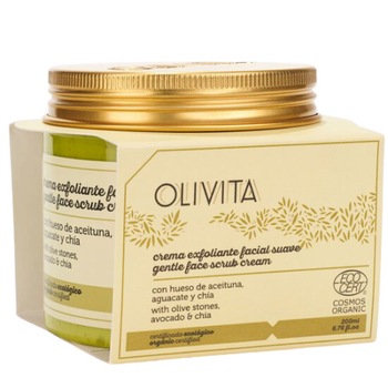 Crema delicata exfolianta, pentru fata, gama Olivita, 200 ml, certificare Ecocert Cosmos Organic, La Chinata Crema delicata exfolianta, pentru fata, gama Olivita, 200 ml, certificare Ecocert Cosmos Organic, La Chinata
