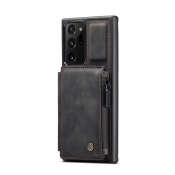 Husa Samsung Galaxy Note 20 Ultra, CaseMe, piele cu textura catifelata, back cover, slot carduri, buzunar cu fermoar, protectie RFID, Negru Husa Samsung Galaxy Note 20 Ultra, CaseMe, piele cu textura catifelata, back cover, slot carduri, buzunar cu fermoar, protectie RFID, Negru