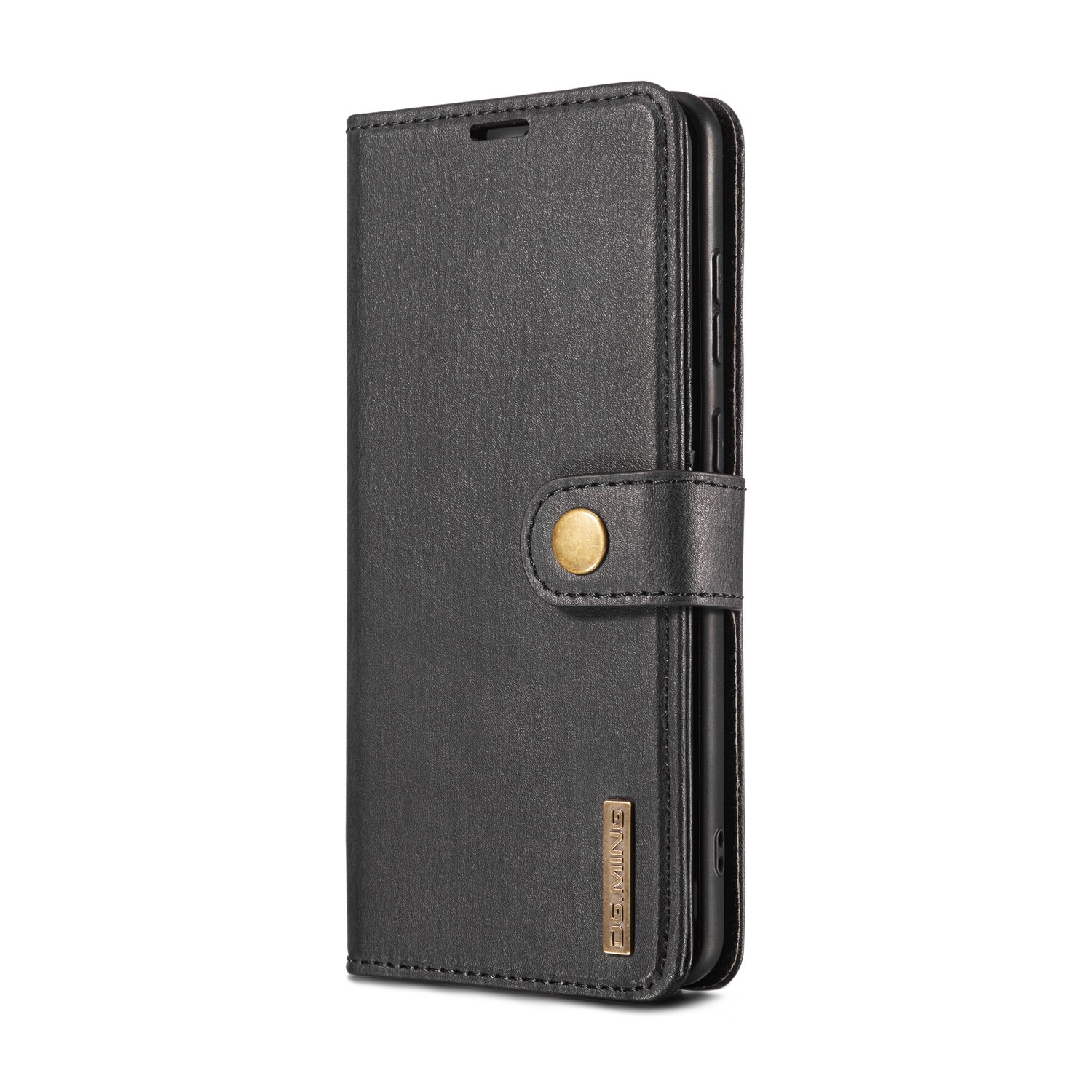 Husa Samsung Galaxy Note 20, CaseMe, piele, 2 in 1, protectie superioara, inchidere magnetica, tip portofel, back cover, stand, Negru