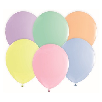 Set 50 baloane latex macaron, Deco, Multicolor, 30 cm Set 50 baloane latex macaron, Deco, Multicolor, 30 cm