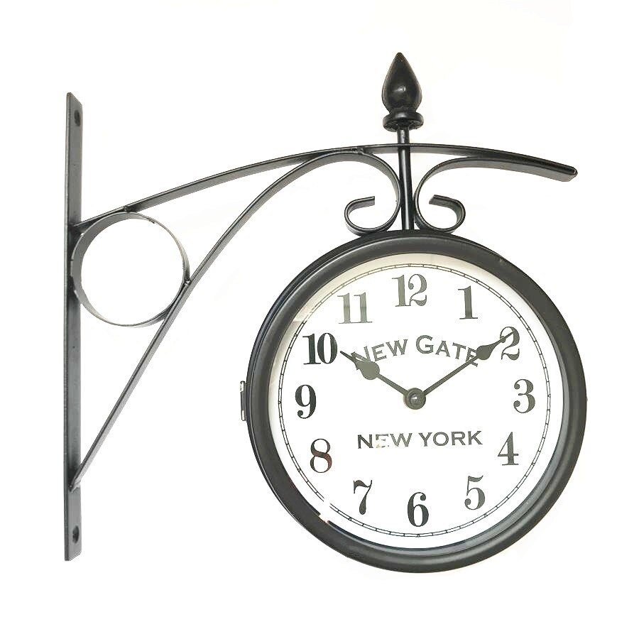 Ceas perete YANA, metal, forma rotunda si dimensiunile cu tot cu suport 33.5 x 10 x 34.5 cm