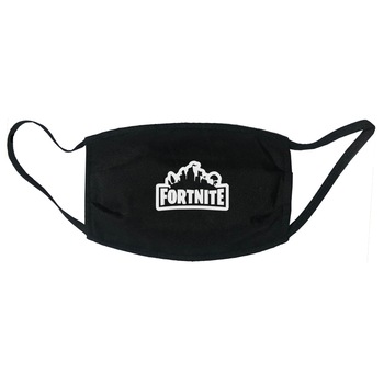 Masca personalizata Mayka reutilizabila, pentru copii 9-12 ani, din material textil, cu imprimeu ”Fortnite” , neagra Masca personalizata Mayka reutilizabila, pentru copii 9-12 ani, din material textil, cu imprimeu ”Fortnite” , neagra
