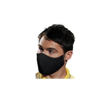 Masca faciala reutilizabila, pentru adulti, midi, din bumbac, neagra Masca faciala reutilizabila, pentru adulti, midi, din bumbac, neagra