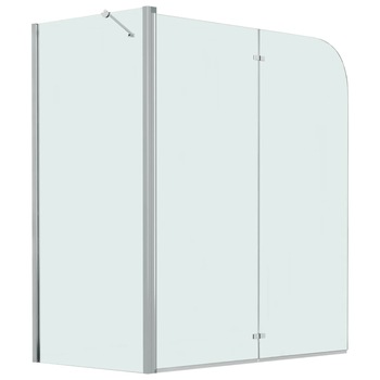Cabina de dus dublu pliabila, vidaXL, Sticla securizata/Aluminiu, 120 x 68 x 130 cm, Transparent Cabina de dus dublu pliabila, vidaXL, Sticla securizata/Aluminiu, 120 x 68 x 130 cm, Transparent