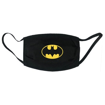 Masca personalizata reutilizabila, pentru copii 9-12 ani, din material textil, cu imprimeu ”BatMan” , neagra Masca personalizata reutilizabila, pentru copii 9-12 ani, din material textil, cu imprimeu ”BatMan” , neagra