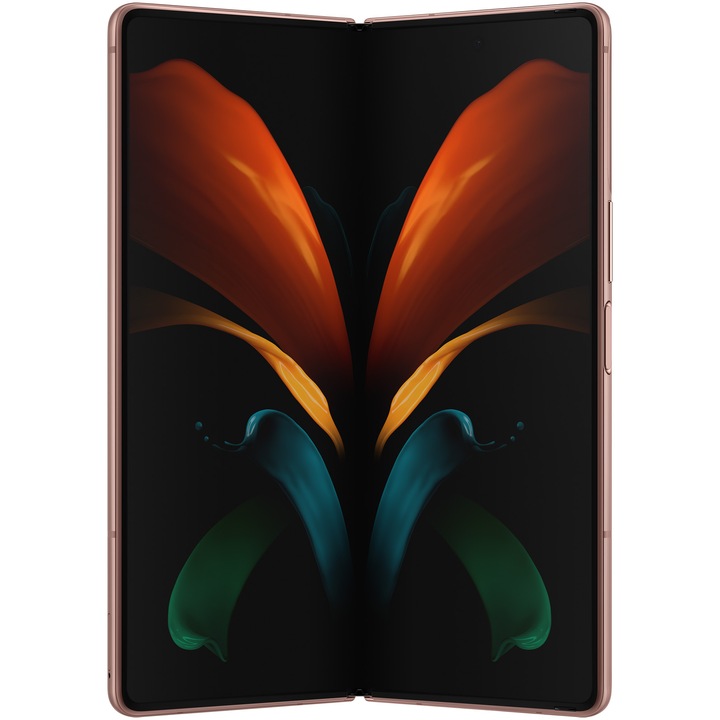 Samsung Galaxy Z Fold2 mobiltelefon, Dual SIM, 256 GB, 12 GB RAM, 5G, Mystic Bronze