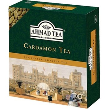 Ceai negru, Ahmad Tea, cu cardamom, 100 Plicuri Ceai negru, Ahmad Tea, cu cardamom, 100 Plicuri