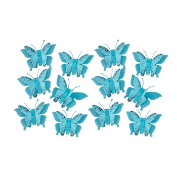 Set 12 stickere fosforescente cu Fluturasi 3D, dimensiune 5.5x 8 cm, culoare albastru Set 12 stickere fosforescente cu Fluturasi 3D, dimensiune 5.5x 8 cm, culoare albastru