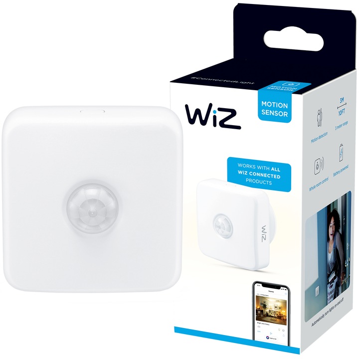 Senzor de miscare WiZ Connected, compatibil cu gama WiZ