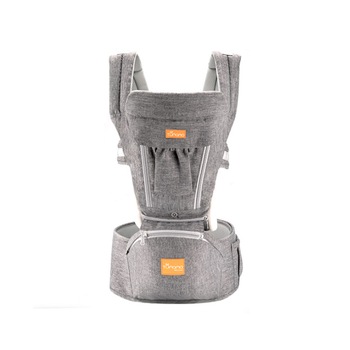 Marsupiu ergonomic 3 in 1 Tumama®, pentru bebelusi, din bumbac organic, 0 – 36 luni, cu scaunel detasabil, gri Marsupiu ergonomic 3 in 1 Tumama®, pentru bebelusi, din bumbac organic, 0 – 36 luni, cu scaunel detasabil, gri