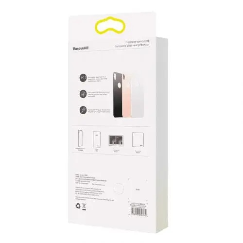 Folie de sticla Baseus, Tempered Glass, Spate, iPhone X/ XS, 0.3mm, Gold