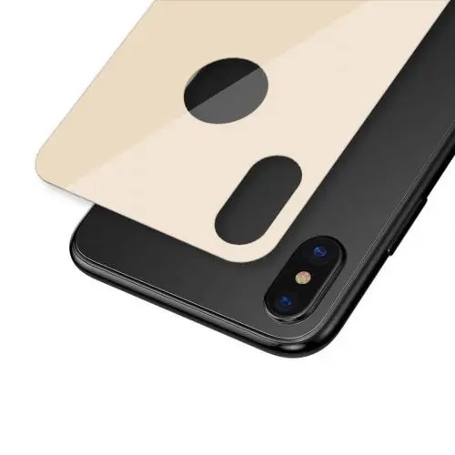 Folie de sticla Baseus, Tempered Glass, Spate, iPhone X/ XS, 0.3mm, Gold