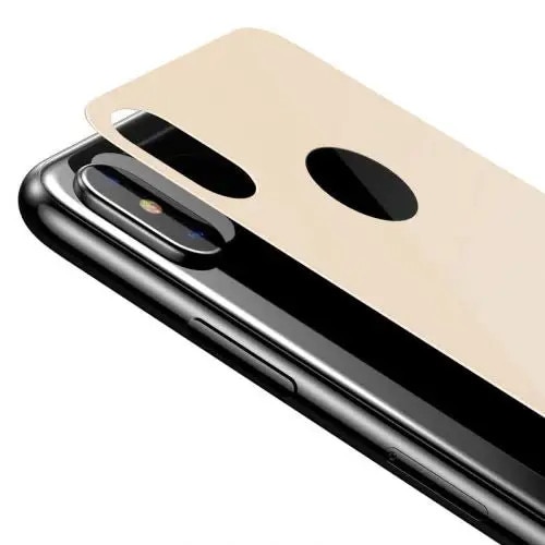 Folie de sticla Baseus, Tempered Glass, Spate, iPhone X/ XS, 0.3mm, Gold