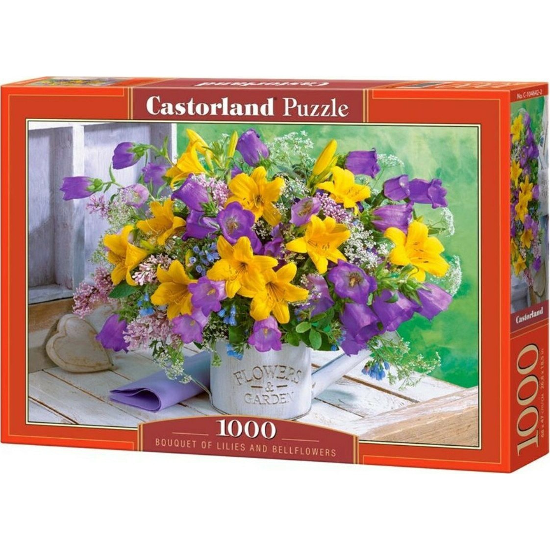 Puzzle 1000 piese Bouquet of Lilies and Bellflowers 104642, Castorland