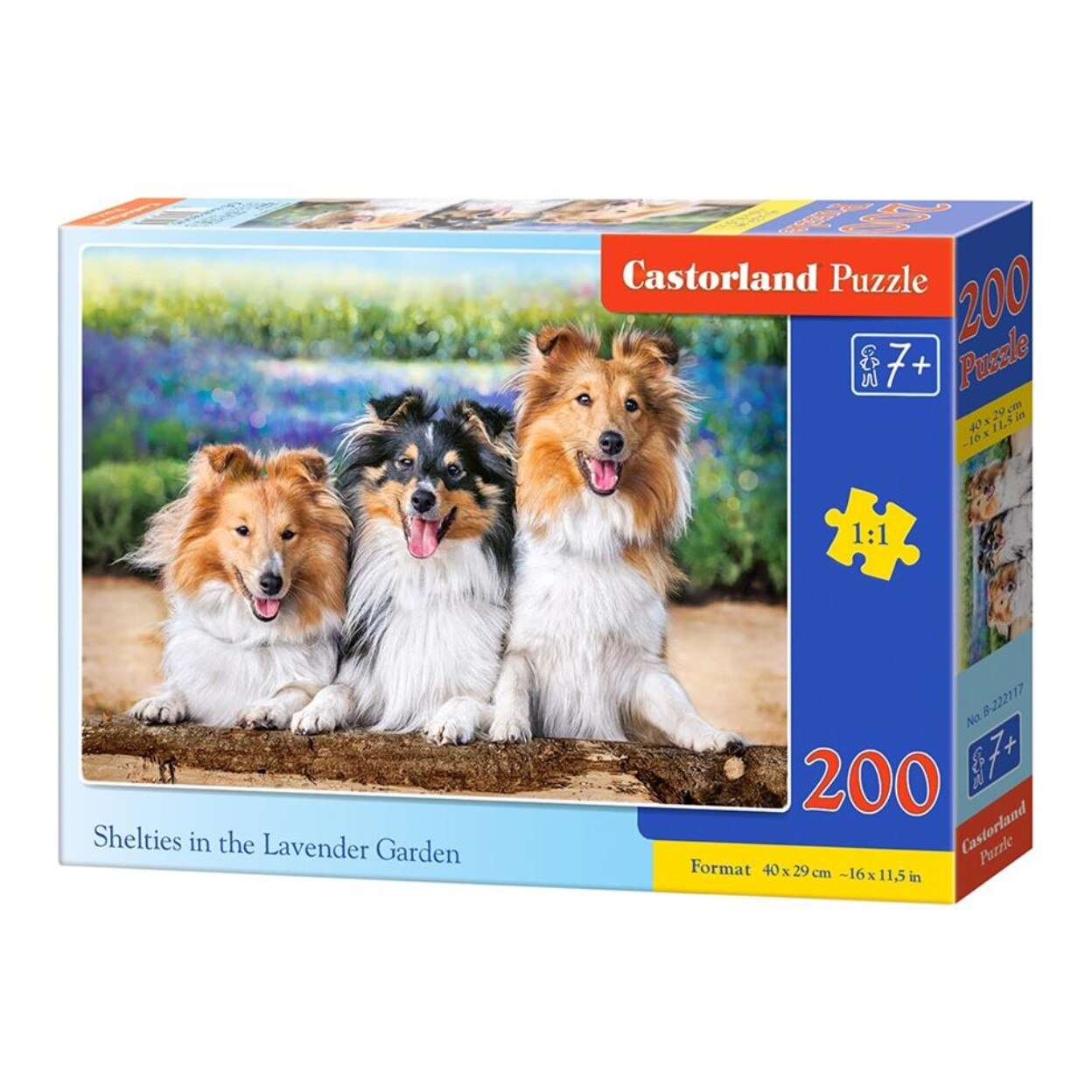 Puzzle 200 piese Shelties in the Lavender Garden 222117