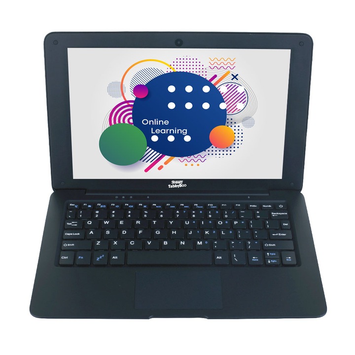Tableta copii SMART TabbyBoo® NetBook 10.1 inch IPS Android7.1.1 Quad Core 1.8 GHz 2GB 32 GB Intel HD Graphics ideala pentru elevi -negru