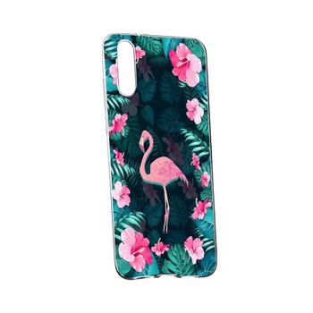 Husa Flamingo, Floral, pentru Motorola Edge, rezistenta la uzura, anti-alunecare, 247 Husa Flamingo, Floral, pentru Motorola Edge, rezistenta la uzura, anti-alunecare, 247
