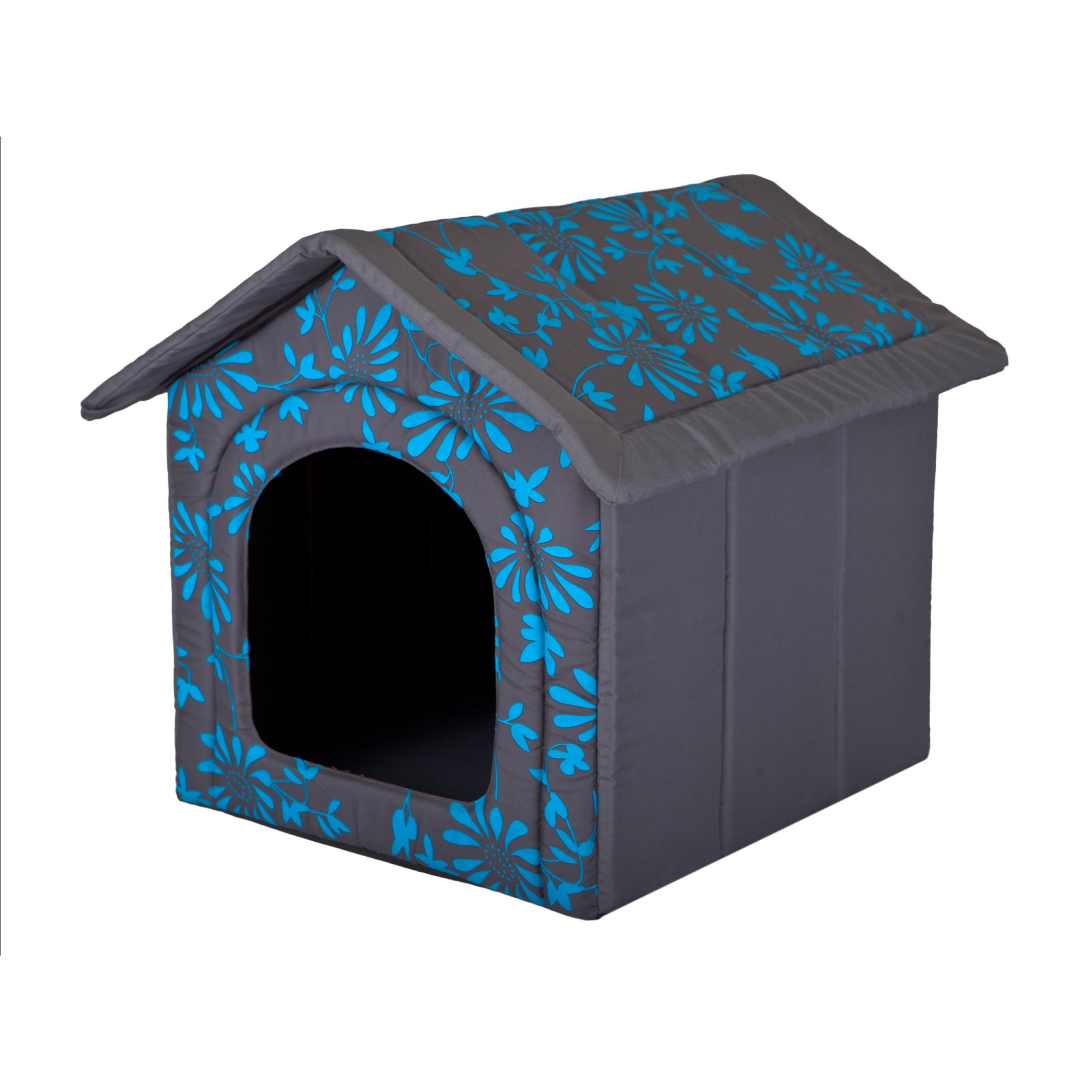 Casa pentru animale de companie, flori albastre, Hobbydog - Dimensiunea 1 - 38x32x38