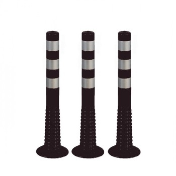 Stalpi pentru semnalizare 750 mm, negri, set 3 bucati Stalpi pentru semnalizare 750 mm, negri, set 3 bucati