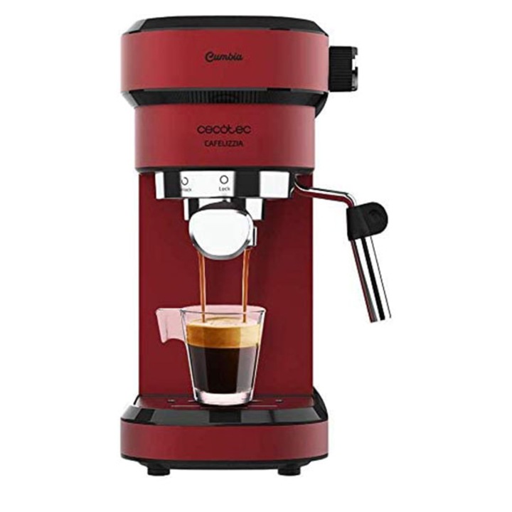 Еспресо машина Cecotec Cafelizzia 790 Shiny, 1350 W, 20 бара, Система за бързо загряване, Резервоар за вода 1,2 л, Червен
