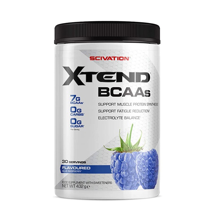 Pudra Energizanta Scivation Xtend Intra-Workout Zmeura Albastra 30 Serviri