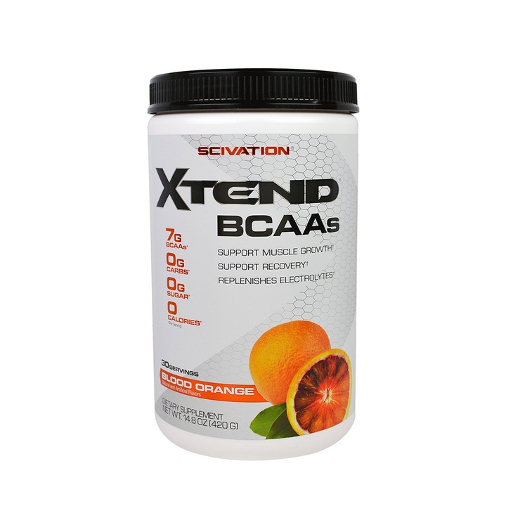 Pudra Energizanta Scivation Xtend Intra-Workout Portocale Rosii 30 Serviri