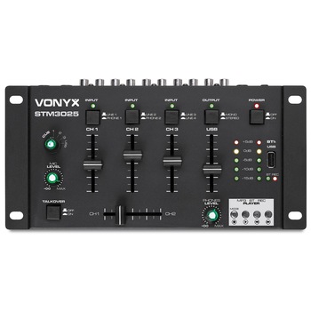Mixer DJ pe 4 canale, USB/MP3/Bluetooth, Vonyx STM3025 Mixer DJ pe 4 canale, USB/MP3/Bluetooth, Vonyx STM3025