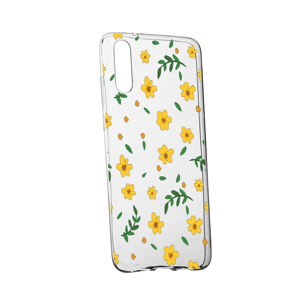 Husa Little yellow flowers, pentru LG Velvet, rezistenta la uzura, anti-alunecare, din silicon Premium, 696