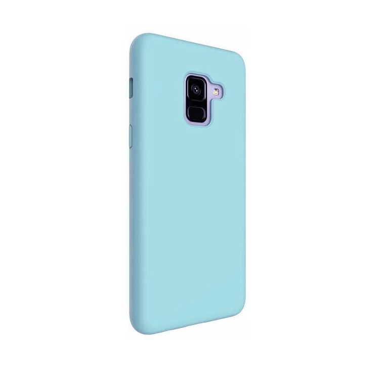 Husa Silicon Premium pentru Galaxy A8 (2018) Baby Blue