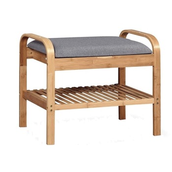 Suport pantofi lemn masiv gri - natur AX ON22, 60 x 33 x 50 cm Suport pantofi lemn masiv gri - natur AX ON22, 60 x 33 x 50 cm