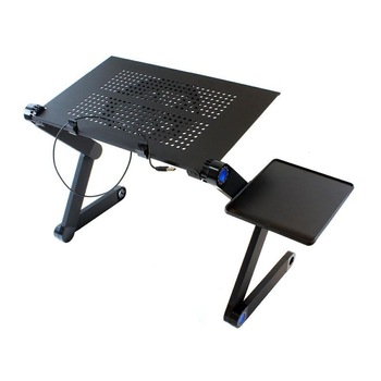 Masuta pliabila pentru laptop, ProCart, 26x42 cm, cooler 2500RPM, USB, suport mouse, aluminiu, inaltime ajustabila Masuta pliabila pentru laptop, ProCart, 26x42 cm, cooler 2500RPM, USB, suport mouse, aluminiu, inaltime ajustabila