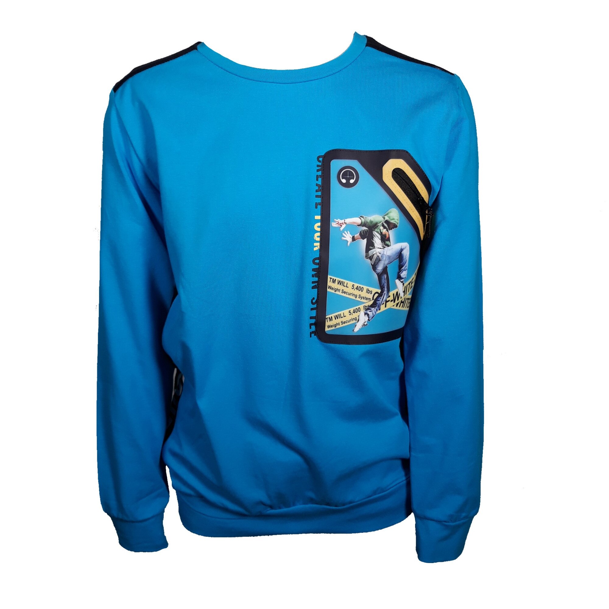 Bluza baieti, albastru deschis, din vascoza
