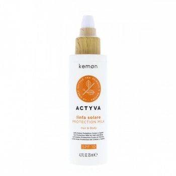 Lapte cu protectie solara SPF 10 par si corp Kemon Actyva Linfa Solare 125 ml Lapte cu protectie solara SPF 10 par si corp Kemon Actyva Linfa Solare 125 ml