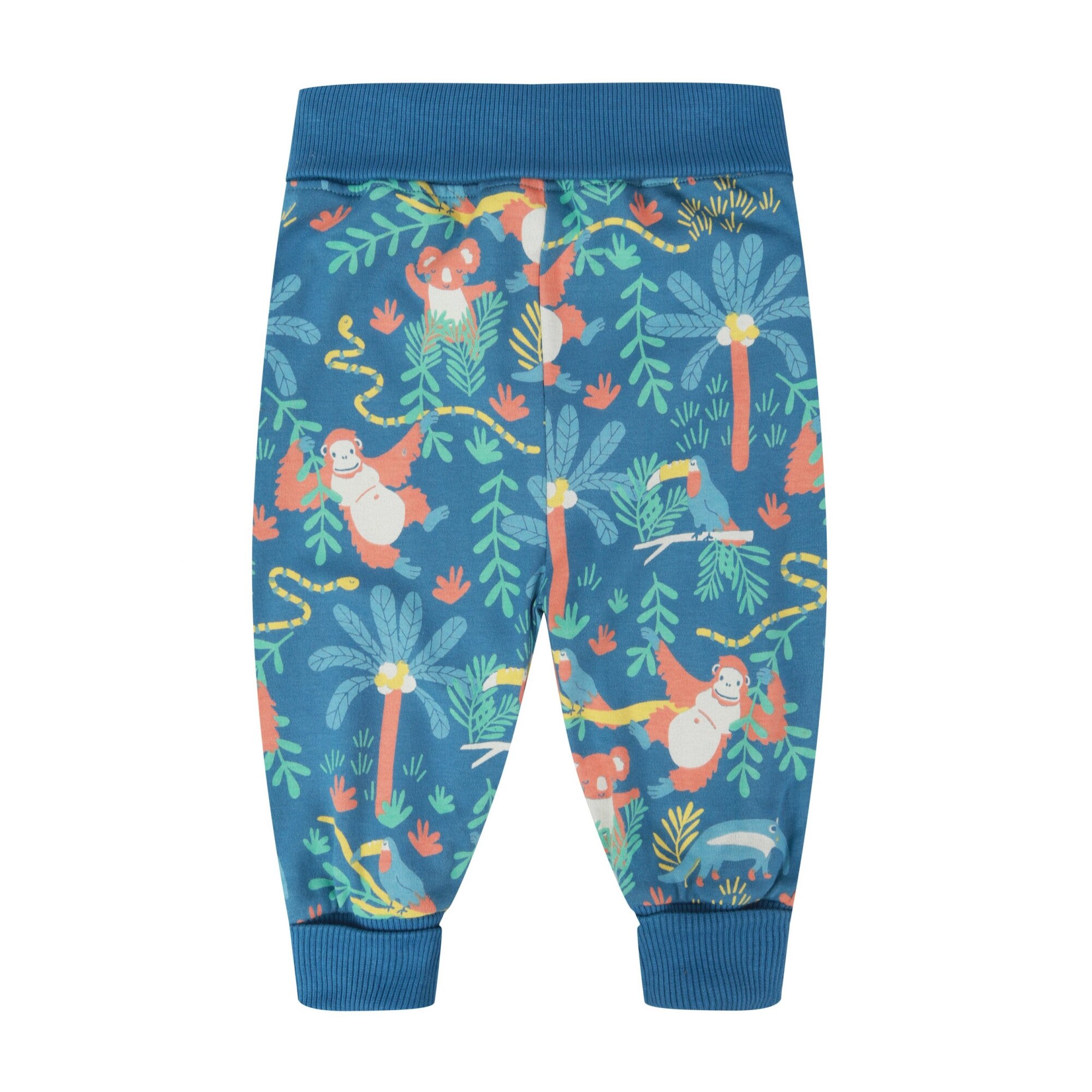 Pantaloni lejeri, in jungla, bumbac organic, multicolor, copii