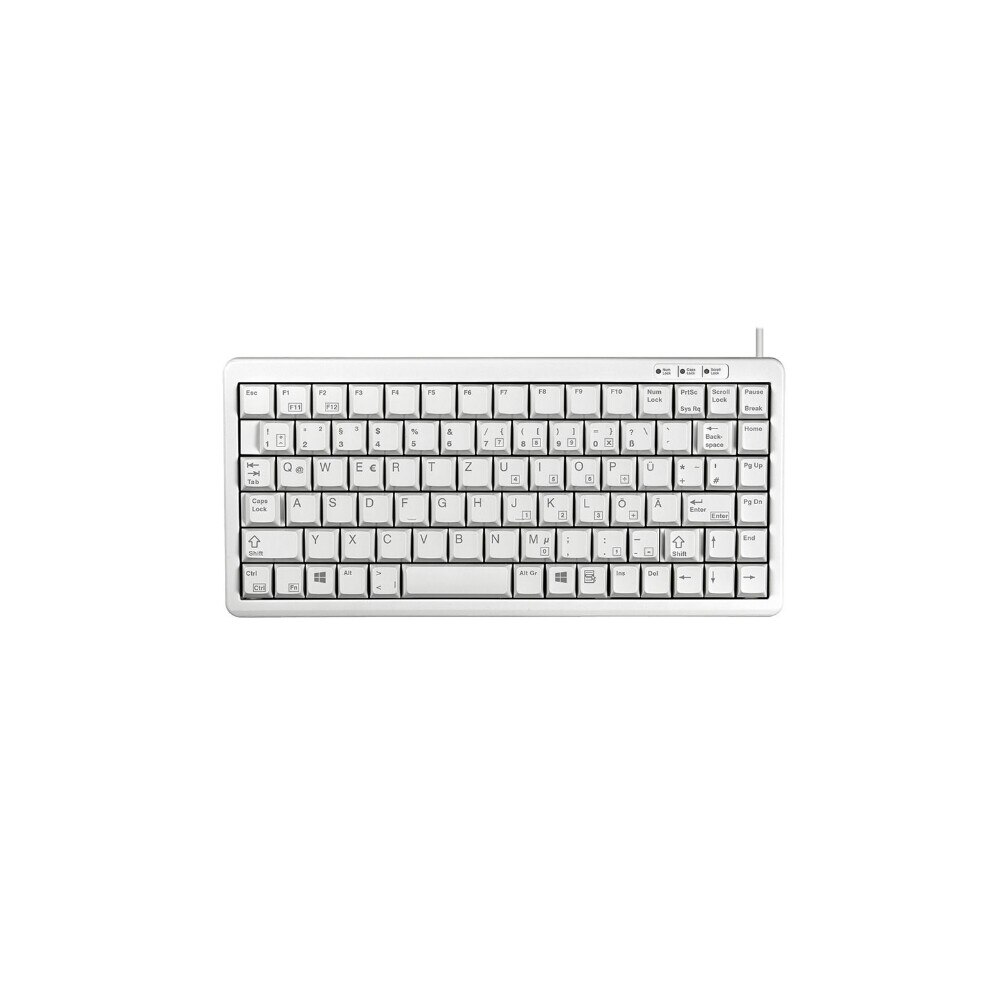 Tastatura compacta CHERRY G84-4100, USB, 86 taste, Gri deschis