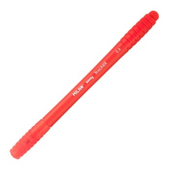 Pix MILAN Fineliner, Mina Rosie, Grosime Varf 0.4 mm, Corp din Plastic de Culoare Rosie si Capac Aerisit Pix MILAN Fineliner, Mina Rosie, Grosime Varf 0.4 mm, Corp din Plastic de Culoare Rosie si Capac Aerisit