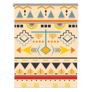 Rulou textil cu print, opac, verso alb, abstract 6, multicolor, 80x150 cm Rulou textil cu print, opac, verso alb, abstract 6, multicolor, 80x150 cm