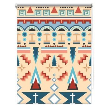 Rulou textil cu print, opac, verso alb, abstract 8, multicolor, 62x150 cm Rulou textil cu print, opac, verso alb, abstract 8, multicolor, 62x150 cm