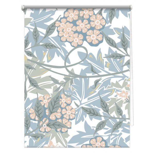 Rulou textil cu print, opac, verso alb, design floral 3, multicolor, 80x150 cm