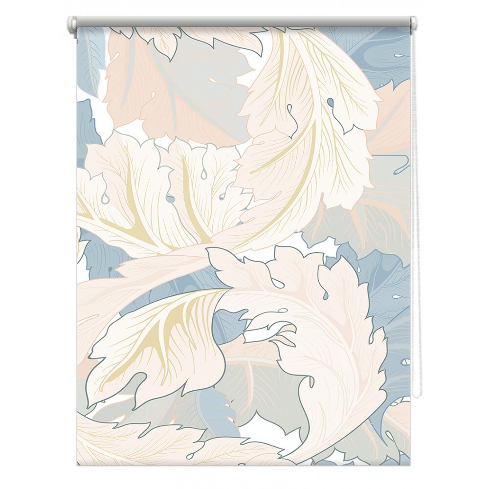 Rulou textil cu print, opac, verso alb, design floral 8, multicolor, 62x150 cm