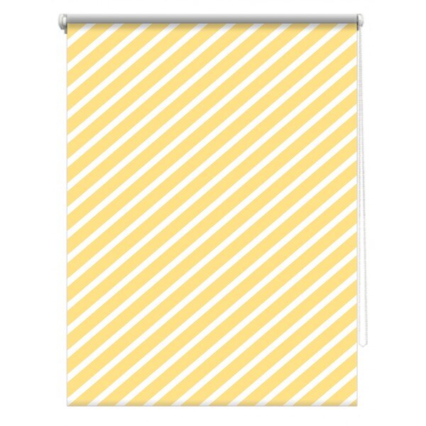 Rulou textil cu print, opac, verso alb, kids room 2, alb/galben, 62x150 cm