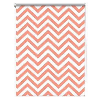 Rulou textil cu print, opac, verso alb, kids room 6, alb/corai, 80x150 cm Rulou textil cu print, opac, verso alb, kids room 6, alb/corai, 80x150 cm